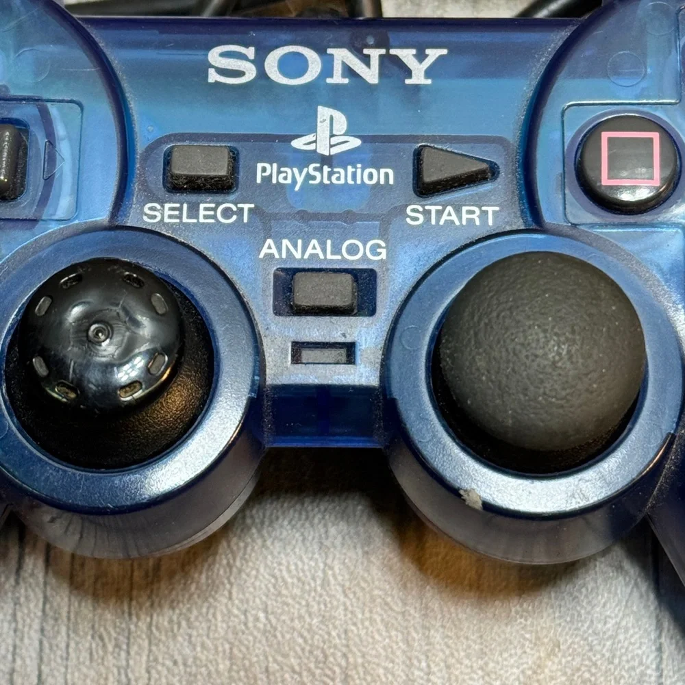 Sony for Playstation 2 Official Controller DualShock 2 Gamepad Ocean Blue Tested